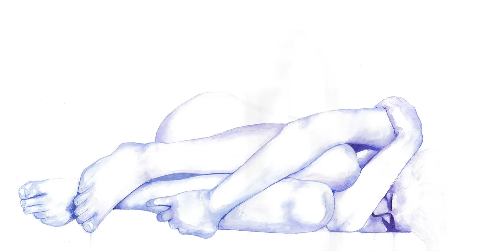 Feeling Blue — akwarela na papierze