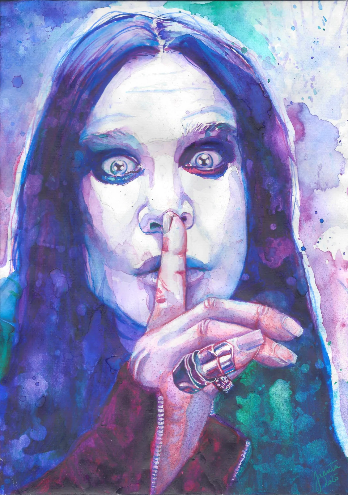 Ozzy — akwarela na papierze